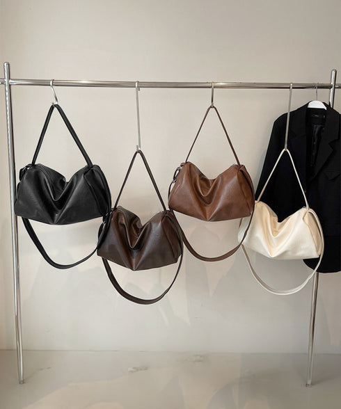 大容量ボストンバッグ2WAYトートバッグ ソフトレザー風肩掛けバッグ シンプルショルダーバッグ おしゃれユニセックススクエアバッグ大人カジュアル斜めがけバッグ旅行 TZM-333