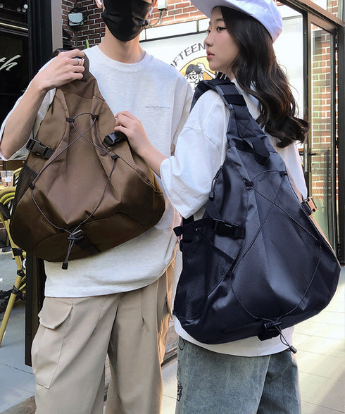 ワンショルダーバッグ 大容量ボディバッグ ユニセックスメッセンジャーバッグ お出かけスリングバッグ 自転車アウトドアバッグ クロスボディバッグ韓国風スポーツバッグ TZM-334