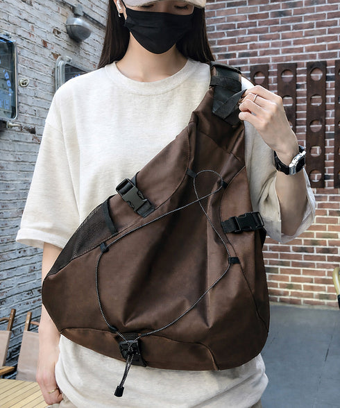 ワンショルダーバッグ 大容量ボディバッグ ユニセックスメッセンジャーバッグ お出かけスリングバッグ 自転車アウトドアバッグ クロスボディバッグ韓国風スポーツバッグ TZM-334