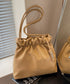 ギャザートートバッグ フリル肩掛けバッグ 手提げバッグ レディースおしゃれかばん フェイクレザーミニトート 大人女子上品かばん オフィスカジュアルハンドバッグ通勤 TZM-337