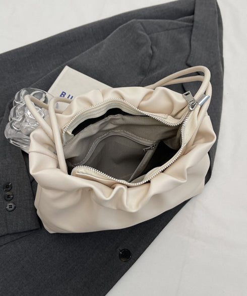 ギャザートートバッグ フリル肩掛けバッグ 手提げバッグ レディースおしゃれかばん フェイクレザーミニトート 大人女子上品かばん オフィスカジュアルハンドバッグ通勤 TZM-337