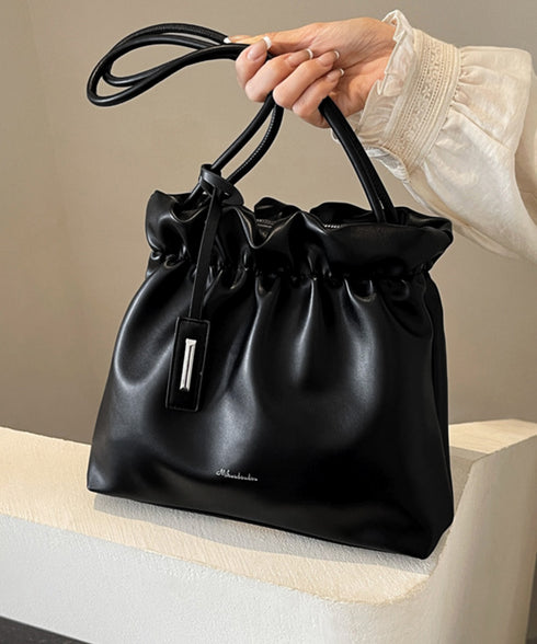 ギャザートートバッグ フリル肩掛けバッグ 手提げバッグ レディースおしゃれかばん フェイクレザーミニトート 大人女子上品かばん オフィスカジュアルハンドバッグ通勤 TZM-337