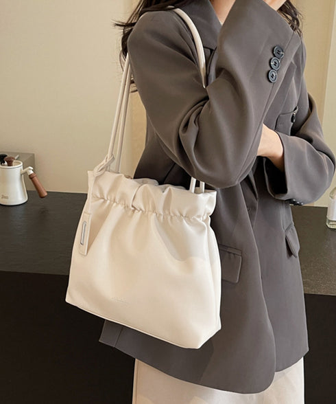 ギャザートートバッグ フリル肩掛けバッグ 手提げバッグ レディースおしゃれかばん フェイクレザーミニトート 大人女子上品かばん オフィスカジュアルハンドバッグ通勤 TZM-337