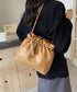 ギャザートートバッグ フリル肩掛けバッグ 手提げバッグ レディースおしゃれかばん フェイクレザーミニトート 大人女子上品かばん オフィスカジュアルハンドバッグ通勤 TZM-337