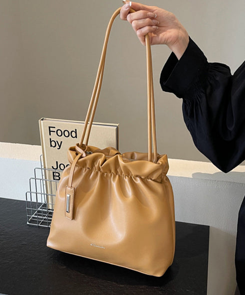 ギャザートートバッグ フリル肩掛けバッグ 手提げバッグ レディースおしゃれかばん フェイクレザーミニトート 大人女子上品かばん オフィスカジュアルハンドバッグ通勤 TZM-337