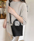 ポーチ付きミニトートバッグバケットバッグ レディース シボレザー調ショルダーバッグ コンパクト鞄 斜め掛けバッグ 自立型ミニハンドバッグ 韓国風バケツ型ミニバッグ TZM-340