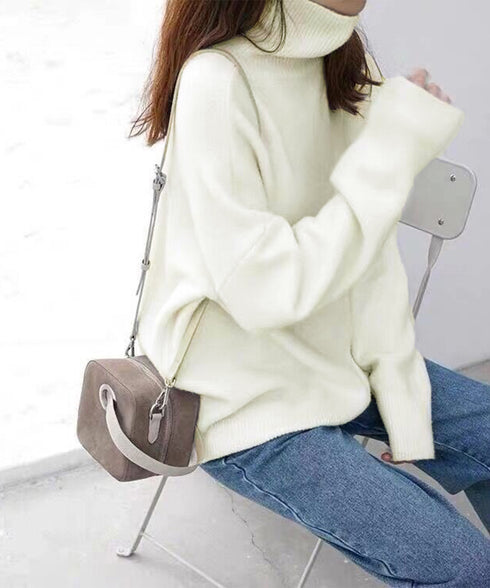 タートルネックニット レディース 秋冬服 ハイネック セーター あたたか 長袖 ニットトップス 無地 シンプル 大人カジュアル ニットソー オルチャン人気セーター WANGYUE-035