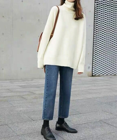 タートルネックニット レディース 秋冬服 ハイネック セーター あたたか 長袖 ニットトップス 無地 シンプル 大人カジュアル ニットソー オルチャン人気セーター WANGYUE-035