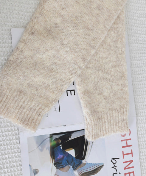 もちもちニットトップスきれいめセーター冬 チクチクしないニットレディース 大人可愛いセーター長袖 オフィスカジュアルトップス秋 着やせニットゆったりラウンドネック WANGYUE-041