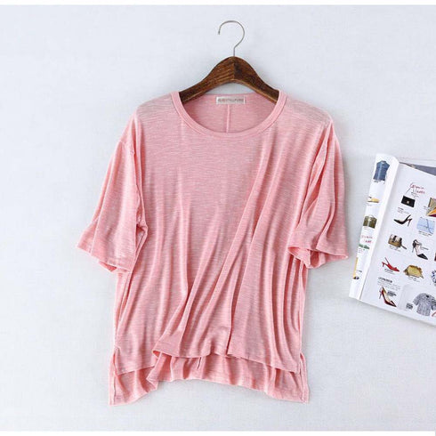 tシャツ レディース 半袖 カットソー tシャツ レディース 半袖 カットソー ラウンドネック 無地 トップス シンプル XYK-012