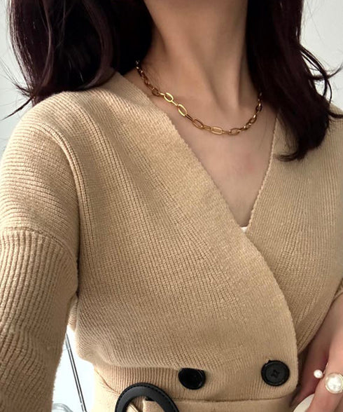 チョーカーネックレス チェーンネックレス 2連ネックレス レディース 韓国アクセサリー オフィスカジュアル 文字モチーフ風ペンダント プチプラアクセサリー お洒落 YUERAN-003