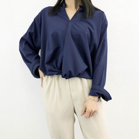 シャツブラウス レディース 大きいサイズ 春夏 スキッパーブラウス オフィスカジュアルトップス 七分袖 ブラウス 20代 30代 40代 ZHUIMR-002