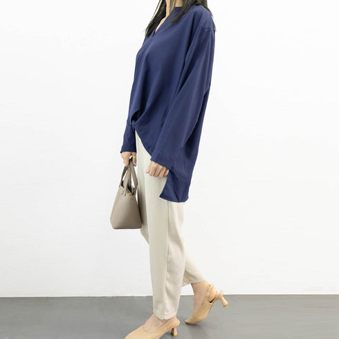 シャツブラウス レディース 大きいサイズ 春夏 スキッパーブラウス オフィスカジュアルトップス 七分袖 ブラウス 20代 30代 40代 ZHUIMR-002