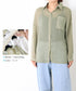 長袖シアーカーディガン 夏服シアーシャツ UV対策カーディガン シフォンブラウスレディース ロング丈トップス体型カバー 羽織り 日除けシャツブラウス透け感 韓国風 ZHUIMR-052