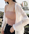 長袖シアーカーディガン 夏服シアーシャツ UV対策カーディガン シフォンブラウスレディース ロング丈トップス体型カバー 羽織り 日除けシャツブラウス透け感 韓国風 ZHUIMR-052