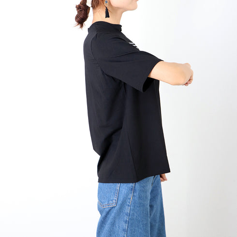 ワンショルダー tシャツ レディース ワンショルダー tシャツ レディース ロゴ カットソー 半袖 トップス 春夏 肩あき プルオーバー おしゃれ ZHUIMR-064