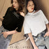 ワンショルダー tシャツ レディース ワンショルダー tシャツ レディース ロゴ カットソー 半袖 トップス 春夏 肩あき プルオーバー おしゃれ ZHUIMR-064
