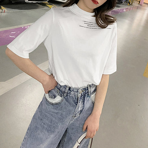 ワンショルダー tシャツ レディース ワンショルダー tシャツ レディース ロゴ カットソー 半袖 トップス 春夏 肩あき プルオーバー おしゃれ ZHUIMR-064