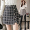 ツイード スカート レディース ツイード スカート レディース ショート丈 チェック柄 台形スカート ハイウエス Aライン タイトスカート 大人可愛い ZHUIMR-089
