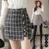 ツイード スカート レディース ツイード スカート レディース ショート丈 チェック柄 台形スカート ハイウエス Aライン タイトスカート 大人可愛い ZHUIMR-089