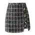 ツイード スカート レディース ツイード スカート レディース ショート丈 チェック柄 台形スカート ハイウエス Aライン タイトスカート 大人可愛い ZHUIMR-089