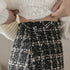 ツイード スカート レディース ツイード スカート レディース ショート丈 チェック柄 台形スカート ハイウエス Aライン タイトスカート 大人可愛い ZHUIMR-089