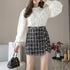 ツイード スカート レディース ツイード スカート レディース ショート丈 チェック柄 台形スカート ハイウエス Aライン タイトスカート 大人可愛い ZHUIMR-089