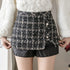 ツイード スカート レディース ツイード スカート レディース ショート丈 チェック柄 台形スカート ハイウエス Aライン タイトスカート 大人可愛い ZHUIMR-089