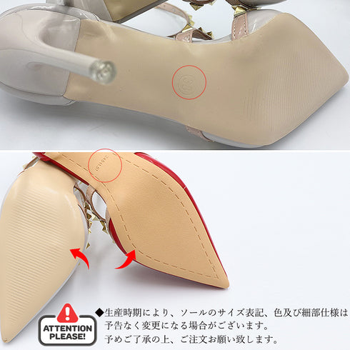 パンプス ハイヒール レディース パンプス ハイヒール レディース アンクルストラップ リベット ピンヒール ポインテッドトゥ エレガント シューズ ZHWM-001