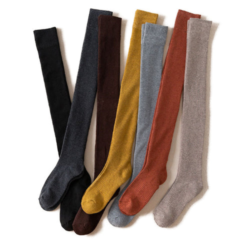 ハイソックス レディース ハイソックス レディース 暖かいソックス 膝上 靴下 レディース おしゃれ 靴下 ニーハイ コットン ZUZY-001