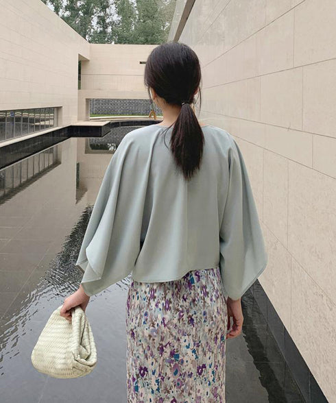 とろみブラウス レディース トップス vネック 春夏 ゆったり ドロップショルダーブラウス きれいめ 7分袖 シャツ ブラウス AMCYH-82005