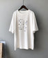 ロゴtシャツ 半袖 レディース 夏 ラウンドネック カットソー カジュアル 刺しゅう 着やせ AMYS-1019