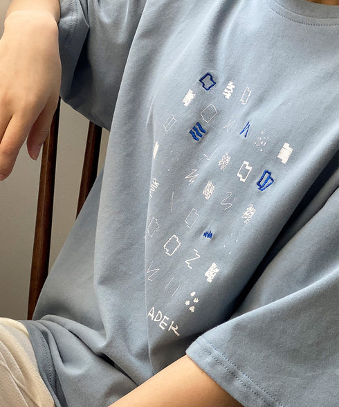 ロゴtシャツ 半袖 レディース 夏 ラウンドネック カットソー カジュアル 刺しゅう 着やせ AMYS-1019