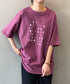 ロゴtシャツ 半袖 レディース 夏 ラウンドネック カットソー カジュアル 刺しゅう 着やせ AMYS-1019