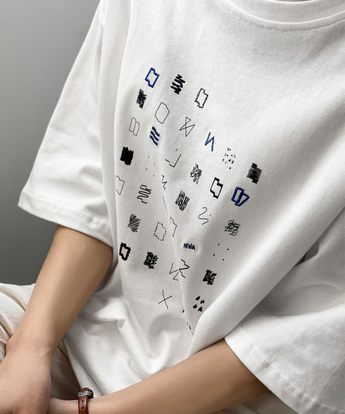 ロゴtシャツ 半袖 レディース 夏 ラウンドネック カットソー カジュアル 刺しゅう 着やせ AMYS-1019