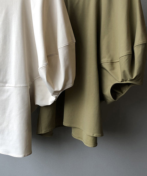 ゆったり トップス パフスリーブ レディース Tシャツ ブラウス 韓国 30代40代 バルーンスリーブ カットソー ラウンドネック AMYS-1032