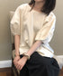 ゆったり トップス パフスリーブ レディース Tシャツ ブラウス 韓国 30代40代 バルーンスリーブ カットソー ラウンドネック AMYS-1032