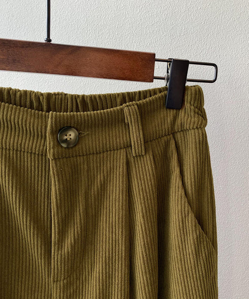 コーデュロイパンツ レディース レトロ風 秋冬 ストレートパンツ ハイウエスト ルーズテーパードパンツ 着やせ カジュアル ゆるシルエットパンツ おしゃれ AMYS-1044