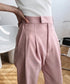 センタープレス テーパードパンツ タックパンツ アンクル テーパード 美脚パンツ レディース 韓国ファッション オフィス カジュアル AMYX-86019
