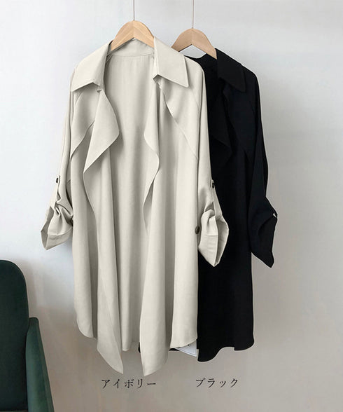 韓国 トレンチコート ハーフ丈レディース 秋服コーディガン 薄手 ライトアウター 高みえ おしゃれ ウエストベルト トップス30代40代50代 AMYX-86035