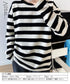 ボーダー tシャツ レディース 長袖韓国 ゆったり カットソー カジュアル トップス ドロップショルダー ビッグシルエット ロンt 体型カバー 30代40代 秋冬 AMYX-86038