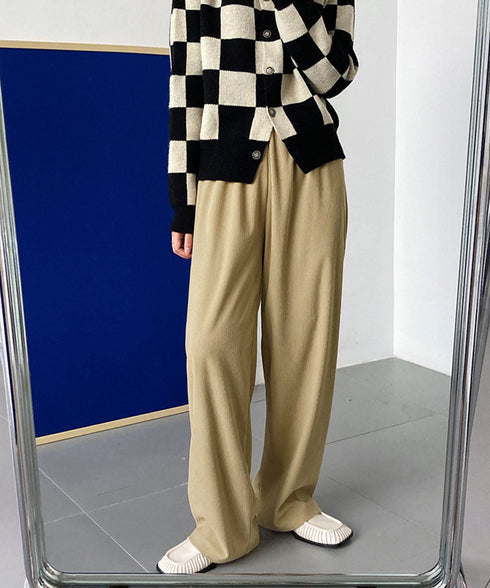 ワイドパンツ ウエストゴムイージーパンツ レディース ゆったり ストレートパンツ カジュアル ルーズパンツ 秋冬 ロングパンツ リラックス ウエア AMYX-86050