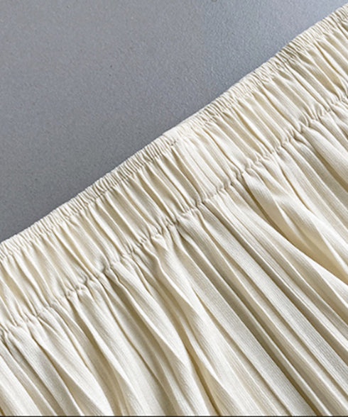 プリーツパンツ レディース ワイドパンツ 韓国風 リラックスパンツ ウエストゴム ボトムス 大人カジュアル ストレートパンツ 体型カバー イージーパンツ 着やせ AMYX-86068