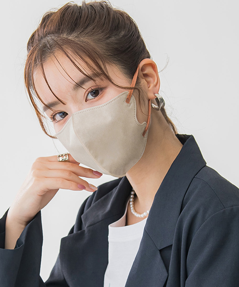 3Dマスク 立体 血色マスク 20枚入り グレージュ