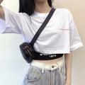 ヘソ出しtシャツ タンクトップ 韓国 ホワイト+ブラック