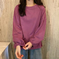 長袖Tシャツ ドロップショルダーtシャツ ゆったりtシャツ レディース 着やせトップス 薄手 無地 おしゃれ シンプルカットソー 韓国 オルチャン秋服 体型カバー 1HUAJT-003