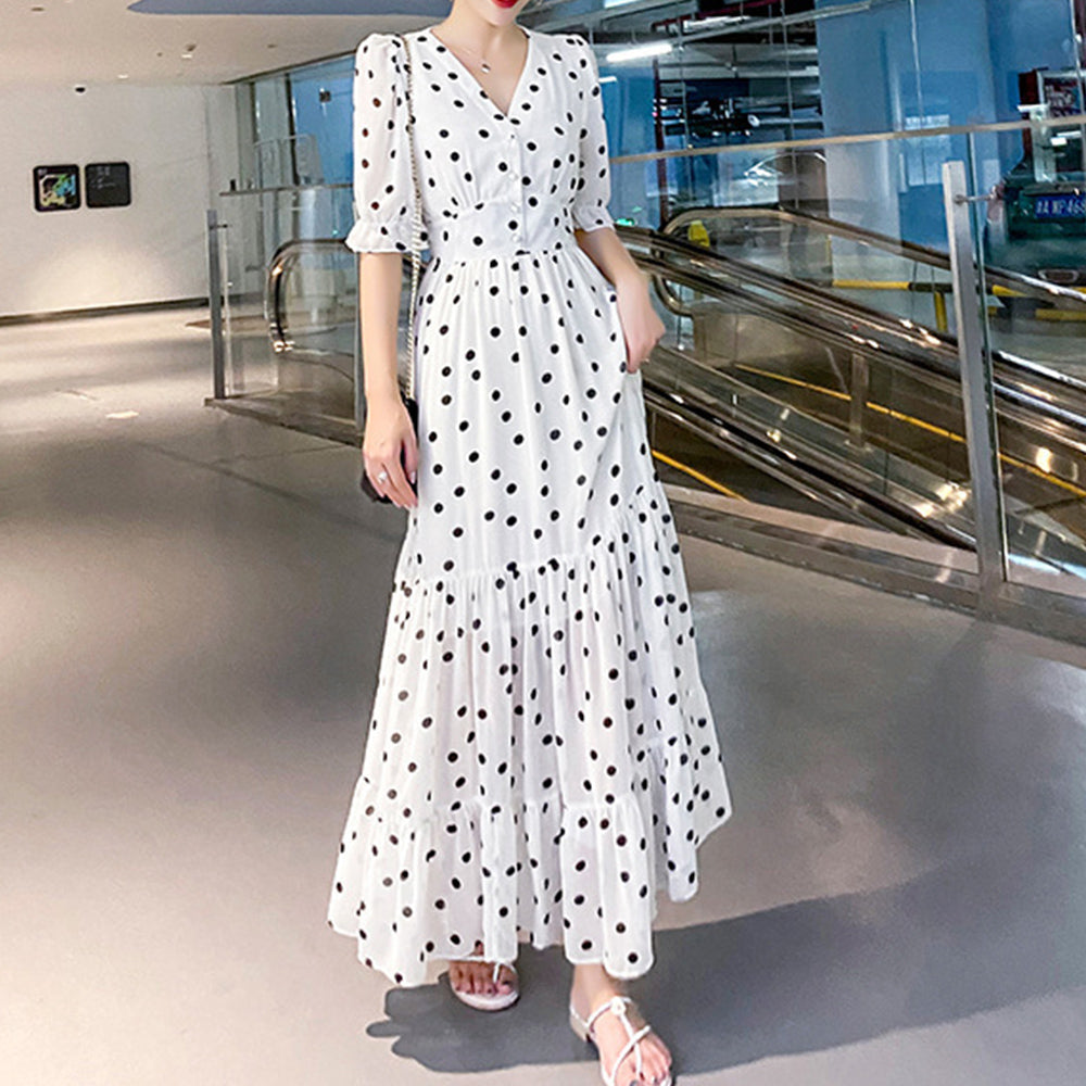 ティアード ワンピース レディース 春夏 ホワイト