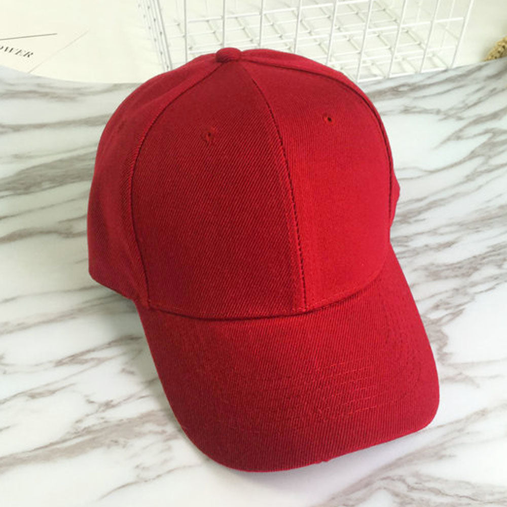 キャップ 男女兼用 韓国ファッション レッド