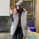 エコファーベスト レディース韓国風ベスト グレー