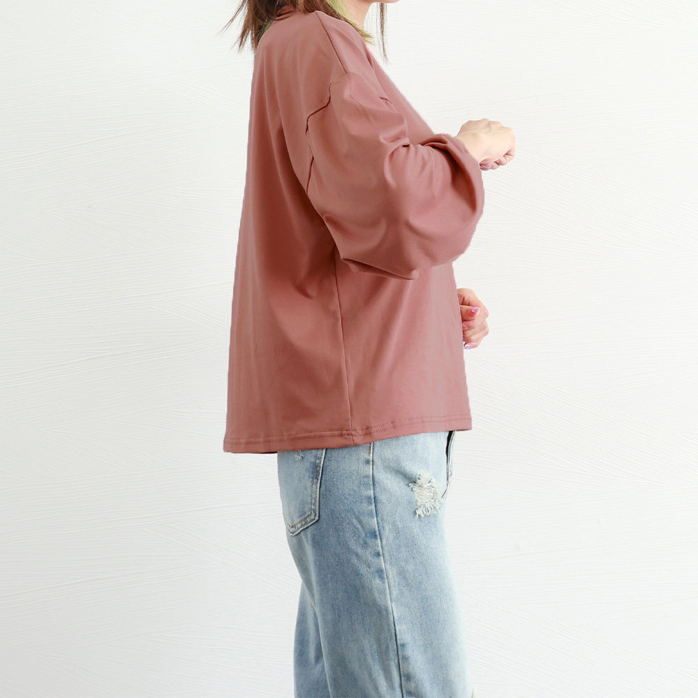 長袖Tシャツ ドロップショルダーtシャツ 詳細画像17